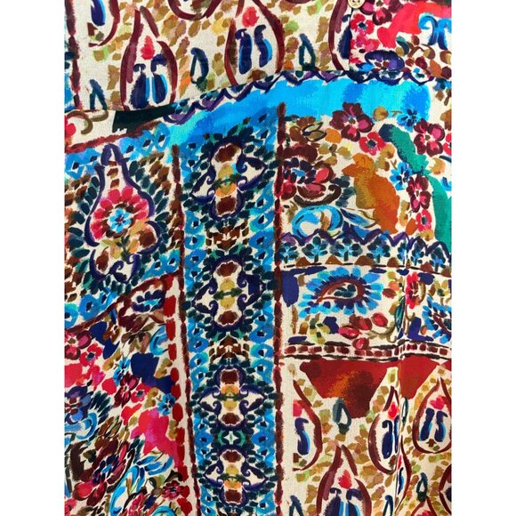 Zara Long Sleeve Boho Floral Patchwork Dress With Button Detail Size M  NWT - Picture 4 of 13